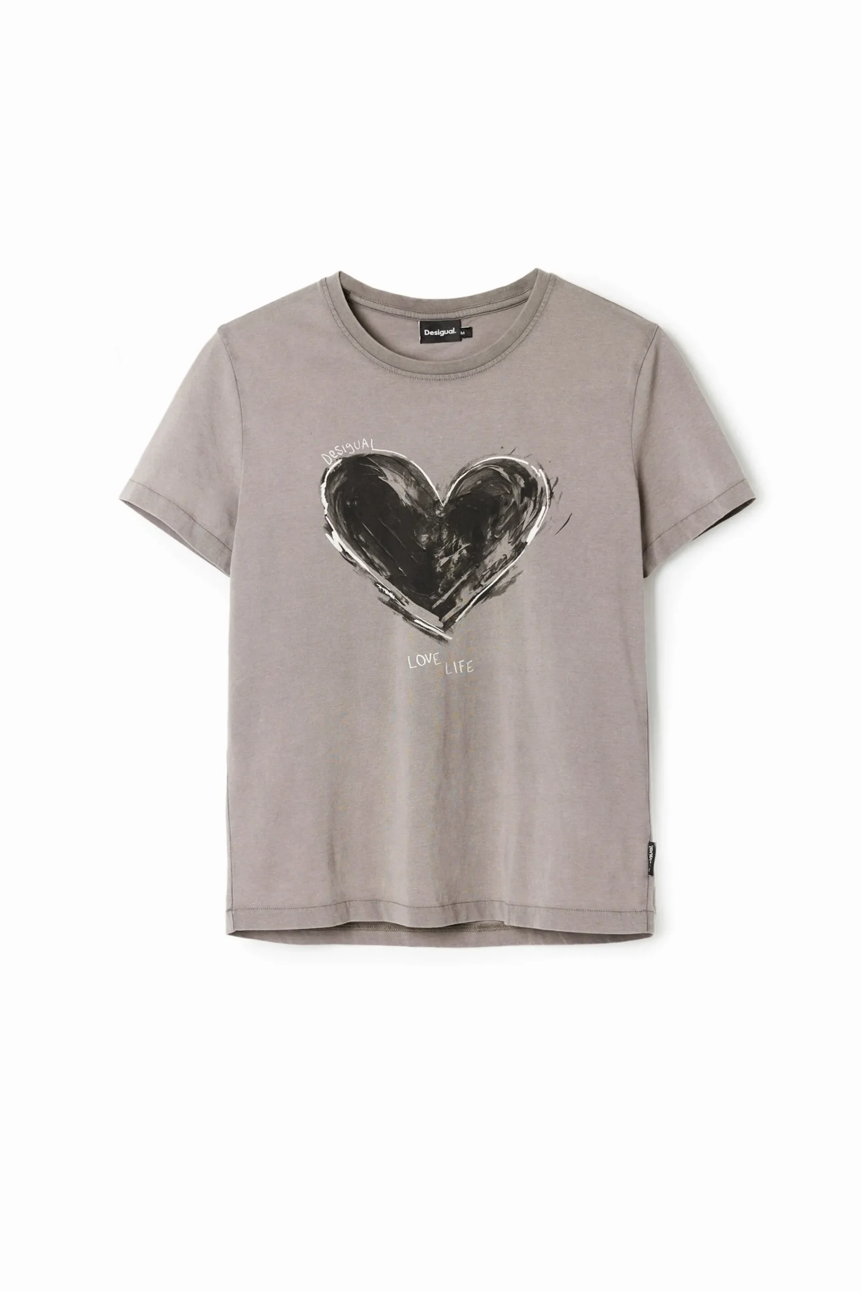 Camisas E Blusas|T-shirts<Desigual T-shirt básica coração