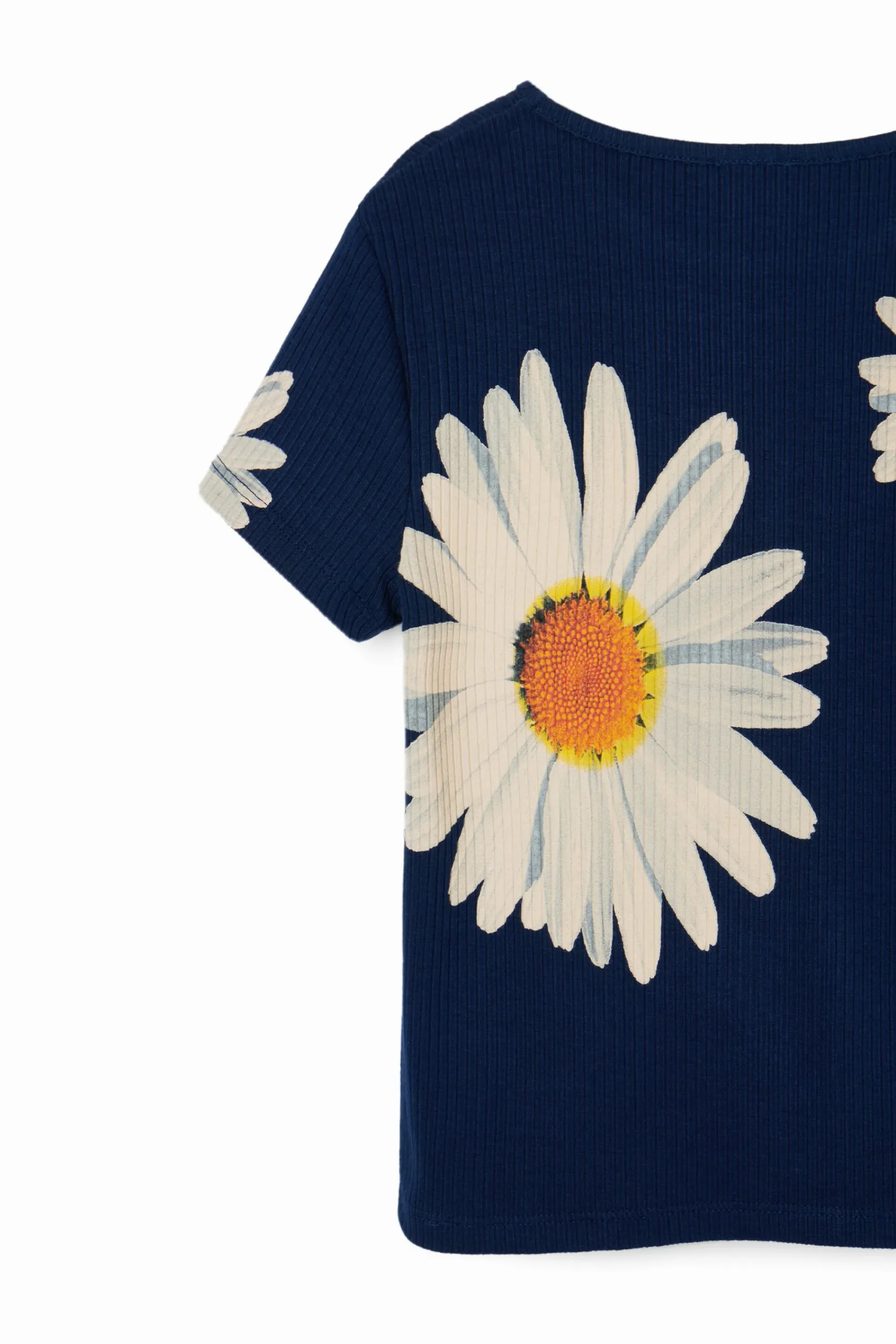T-shirts E Camisas<Desigual T-shirt canelada margaridas