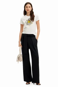 Camisas E Blusas|T-shirts<Desigual T-shirt ilustração margarida