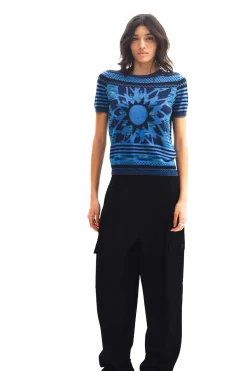 Camisas E Blusas|T-shirts<Desigual T-shirt malha flor