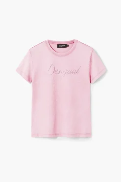 Camisas E Blusas|T-shirts<Desigual T-shirt slim strass