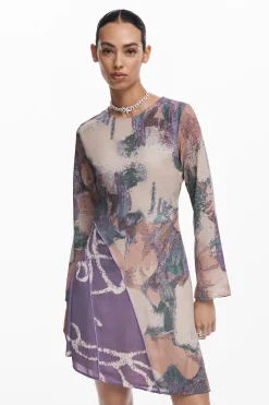 Vestidos E Macacões<Desigual Vestido assimétrico estampado