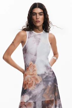 Vestidos E Macacões<Desigual Vestido assimétrico flores