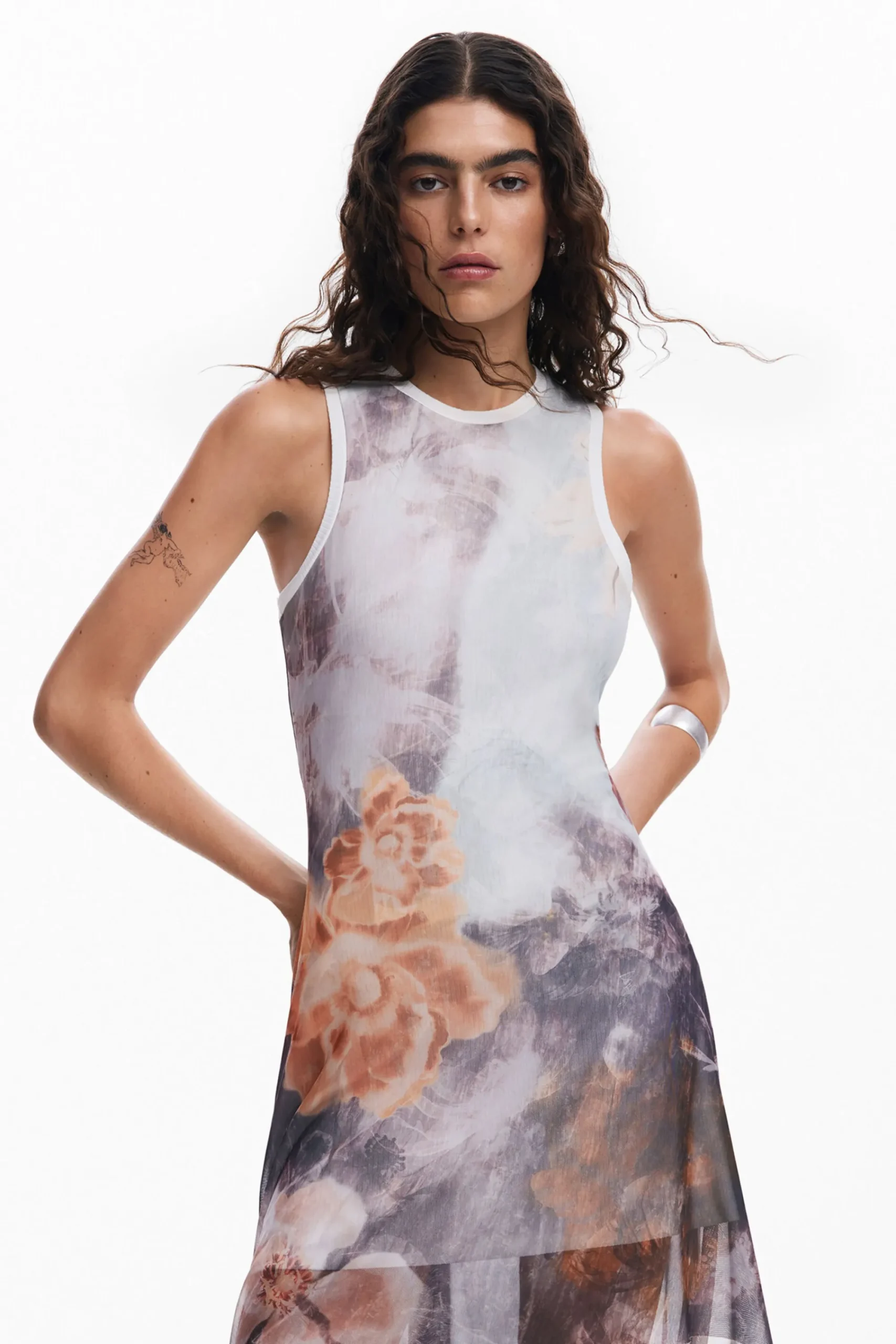 Vestidos E Macacões<Desigual Vestido assimétrico flores
