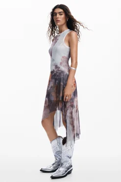 Vestidos E Macacões<Desigual Vestido assimétrico flores