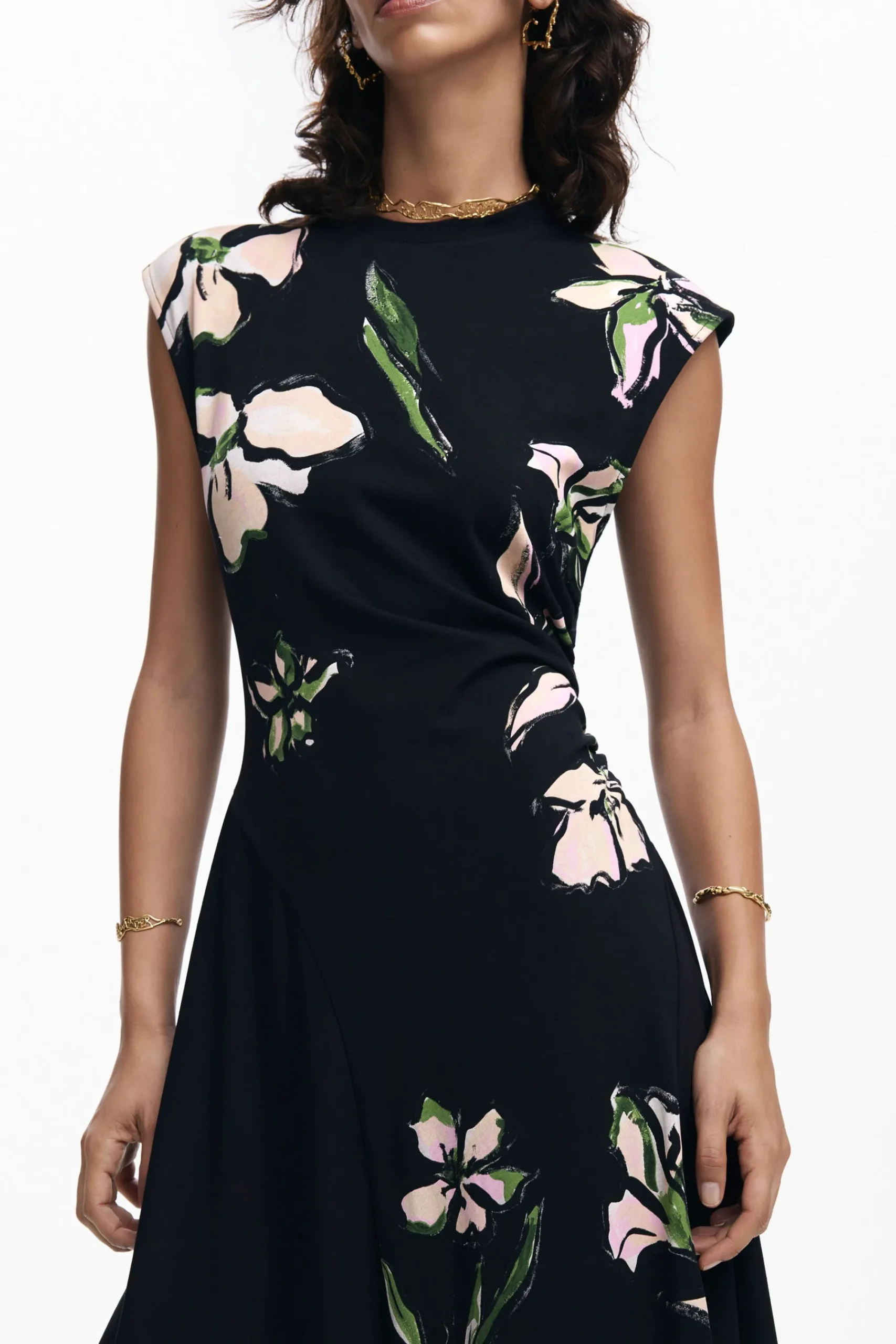 Vestidos E Macacões<Desigual Vestido assimétrico flores