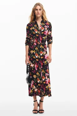 Vestidos E Macacões<Desigual Vestido camisero de flores