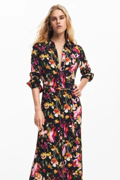 Vestidos E Macacões<Desigual Vestido camisero de flores