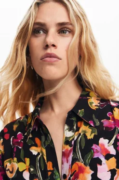 Vestidos E Macacões<Desigual Vestido camisero de flores