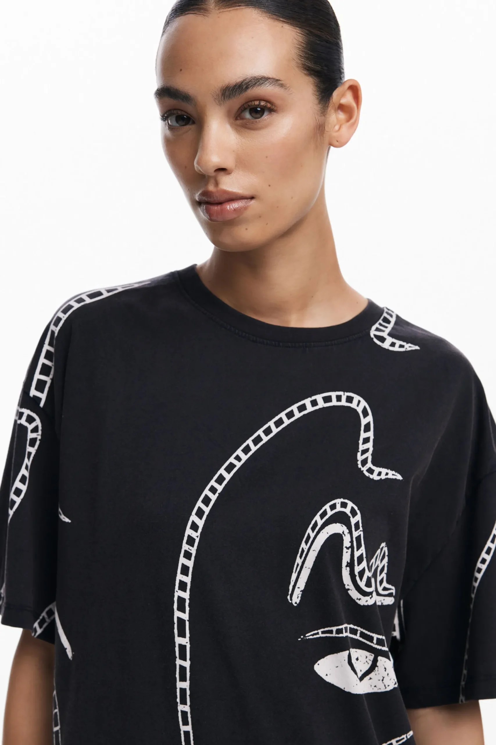 Vestidos E Macacões<Desigual Vestido com ilustrações