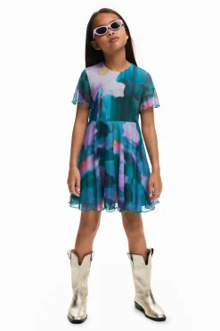 Vestidos<Desigual Vestido com saia plissada