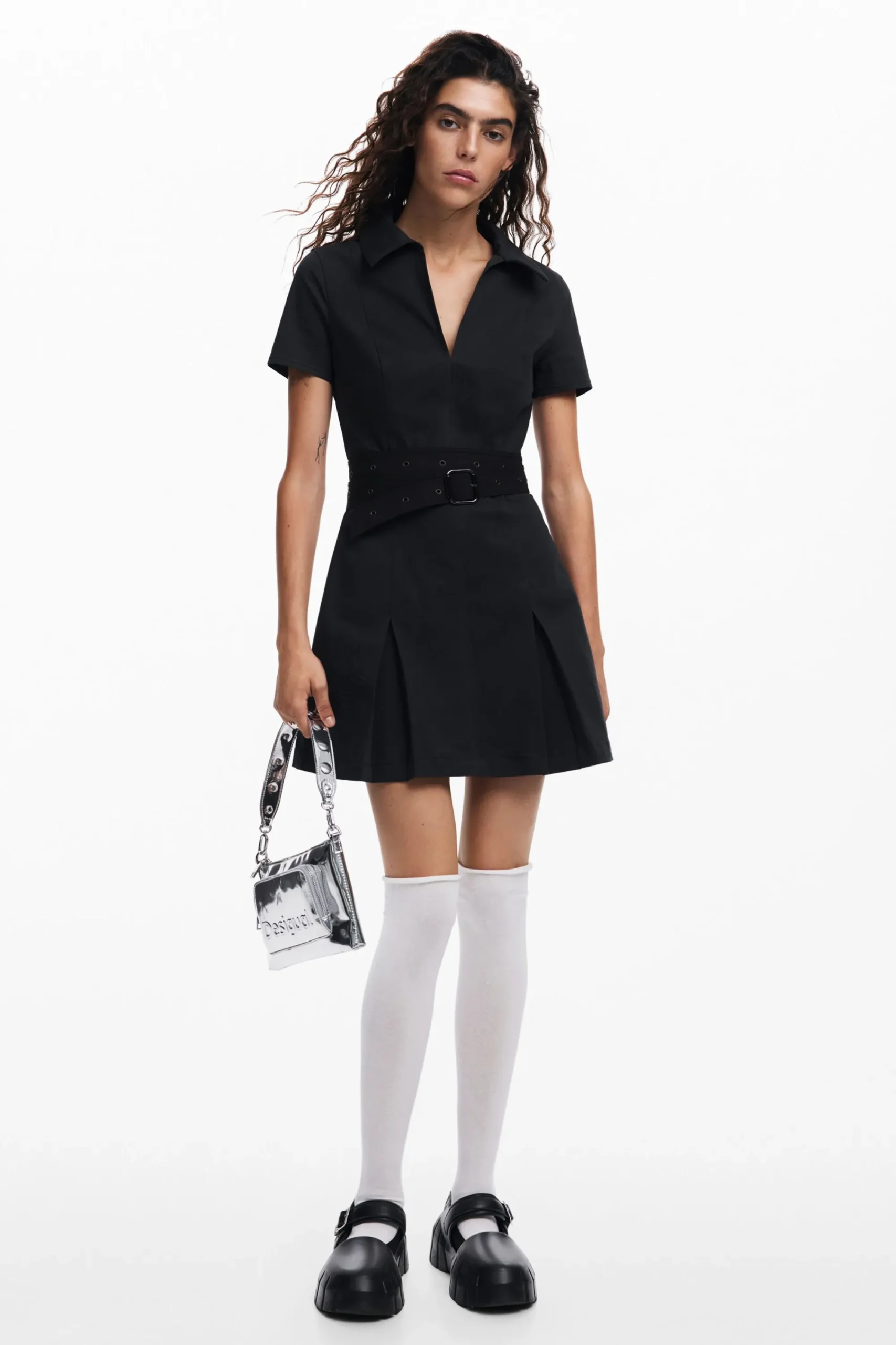 Vestidos E Macacões<Desigual Vestido com saia plissada