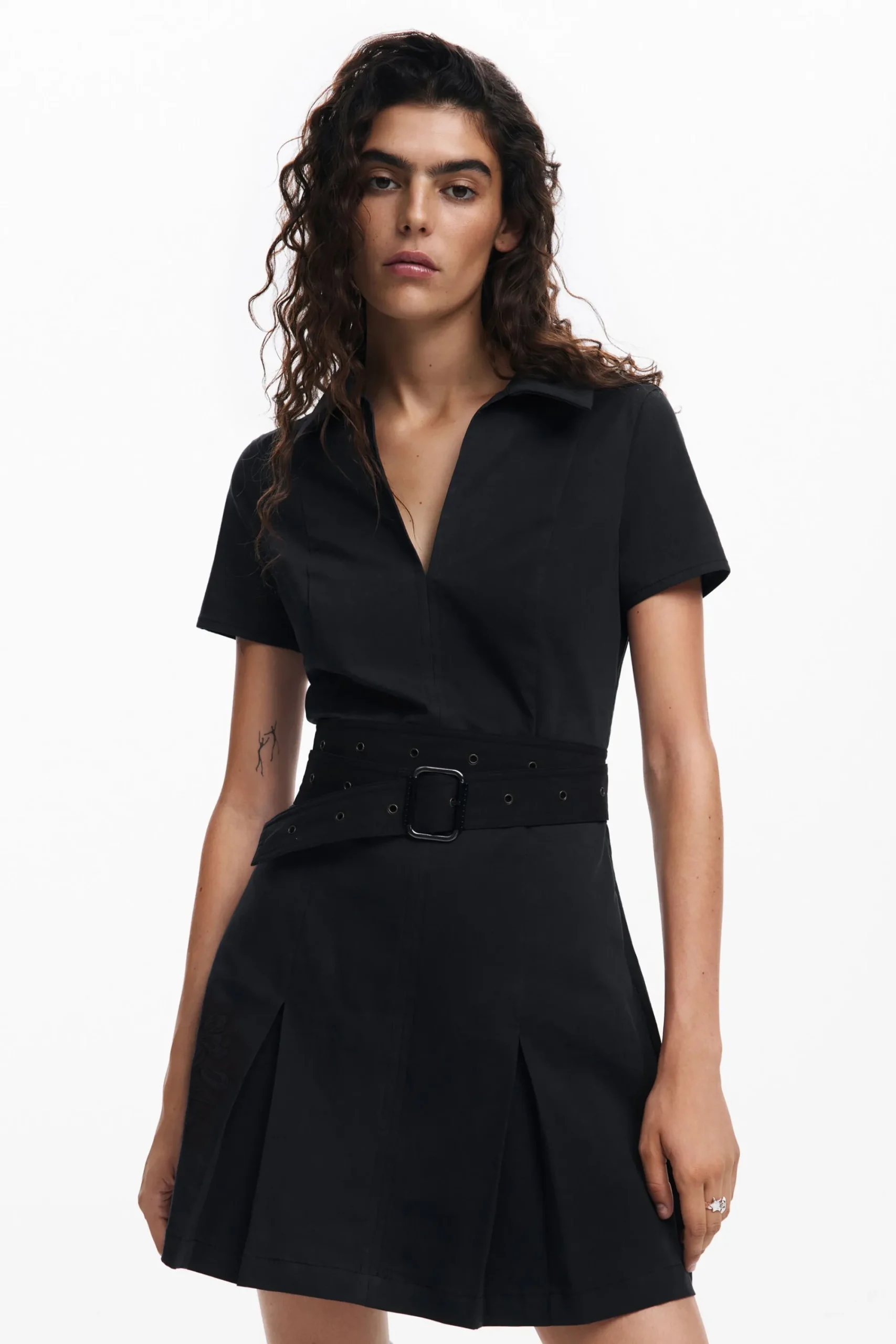 Vestidos E Macacões<Desigual Vestido com saia plissada