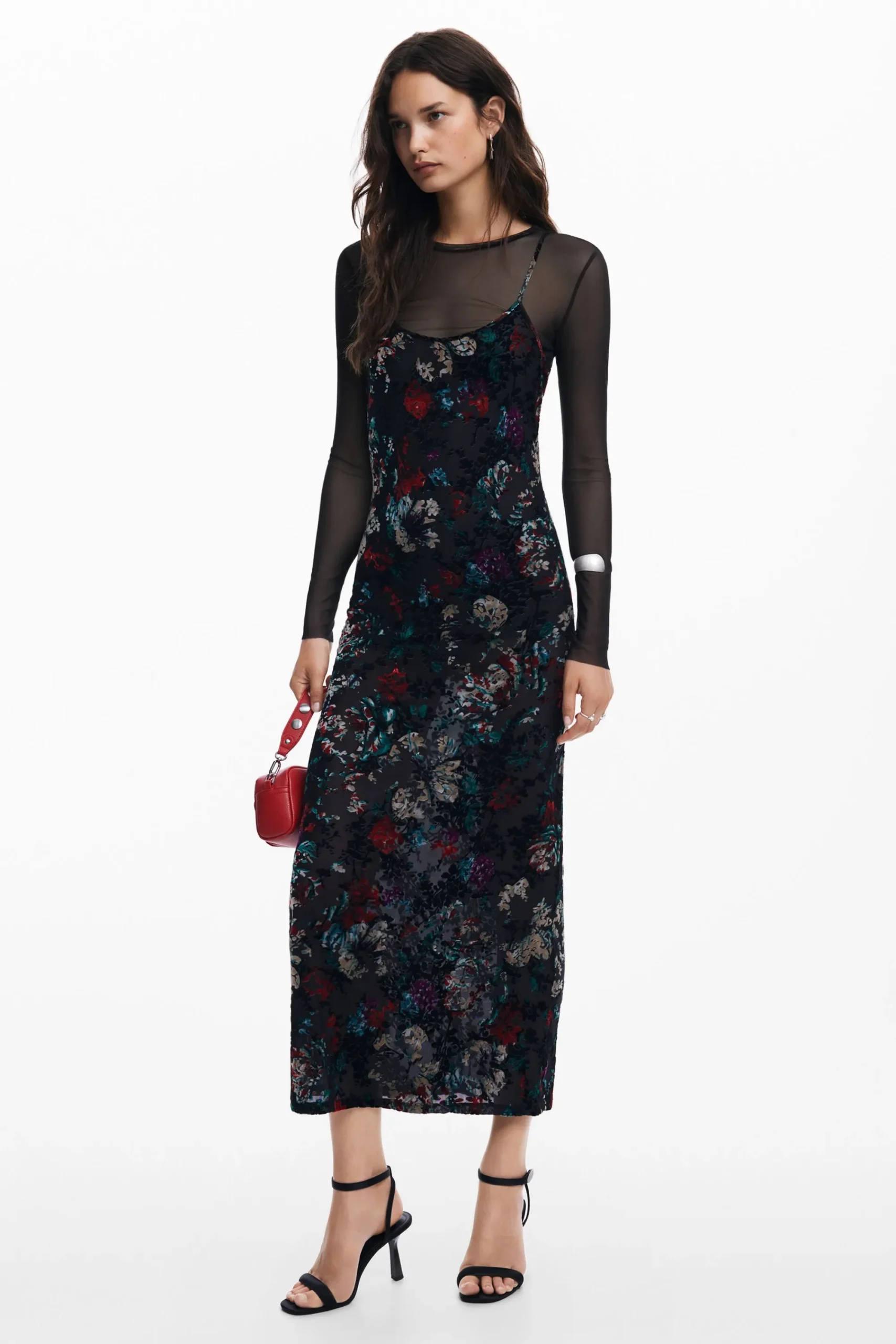 Vestidos E Macacões<Desigual Vestido combinado em mesh