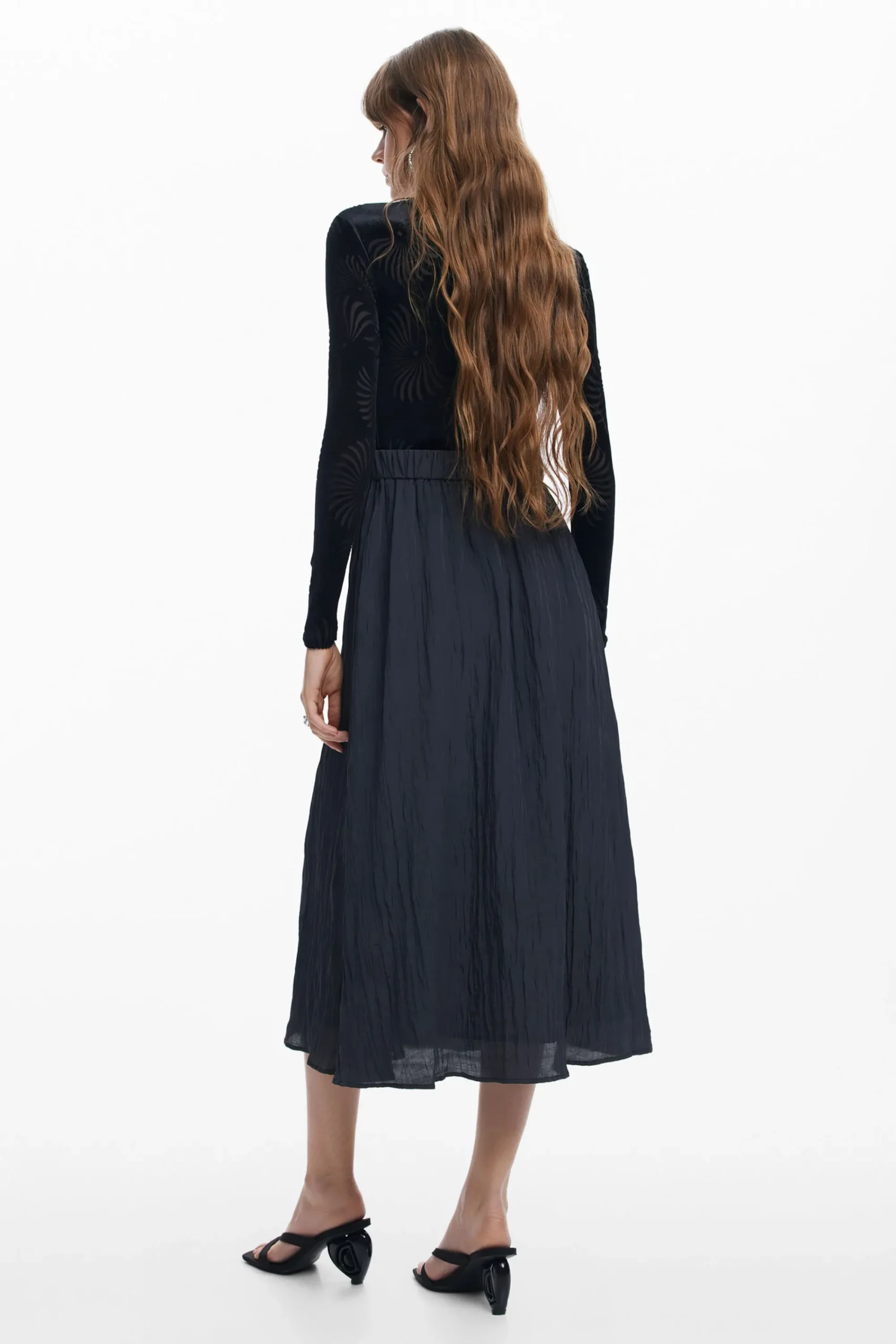 Vestidos E Macacões<Desigual Vestido combinado estampado