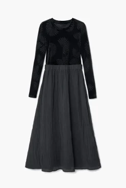 Vestidos E Macacões<Desigual Vestido combinado estampado
