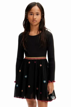 Vestidos<Desigual Vestido combinado estrelas