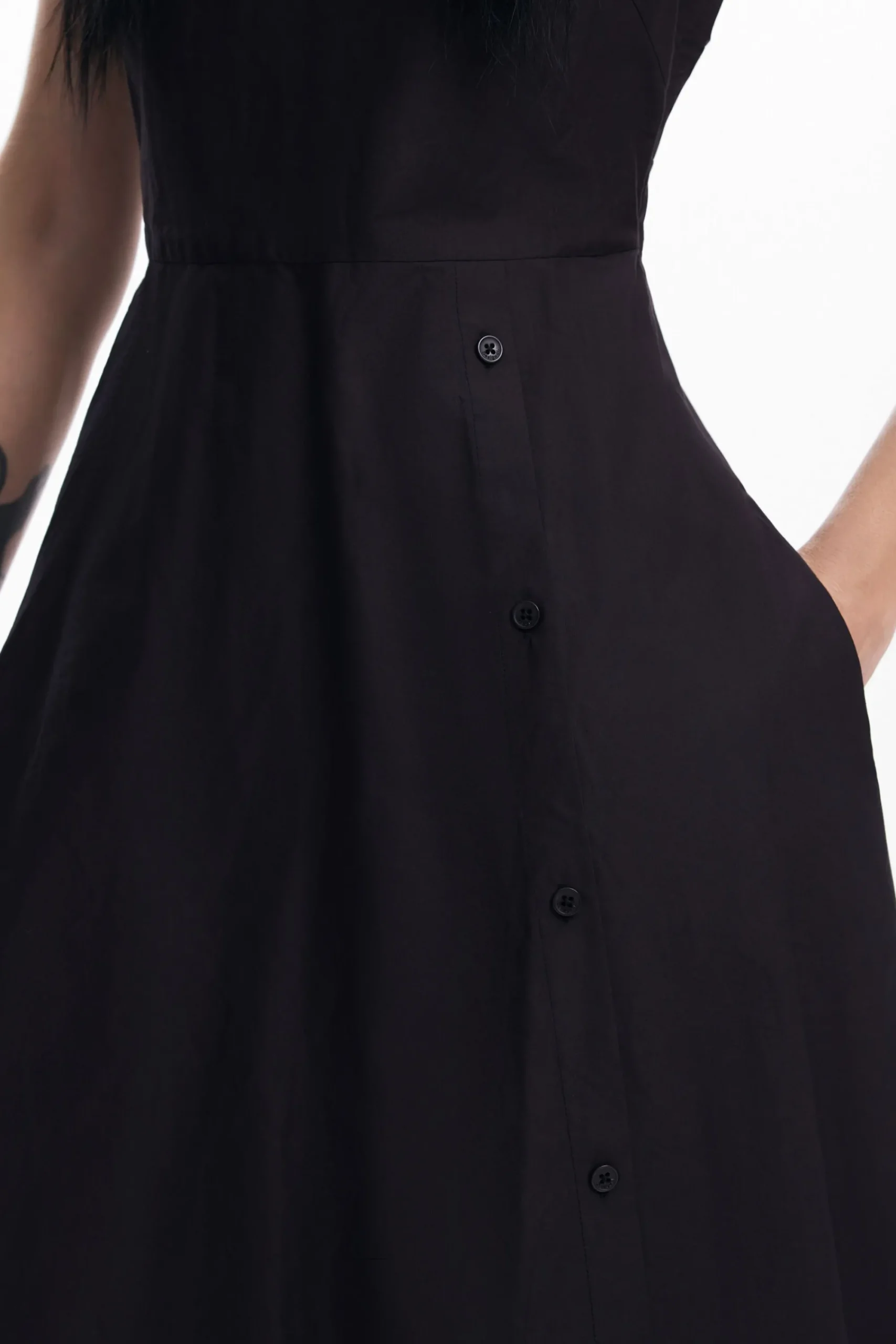Vestidos E Macacões<Desigual Vestido combinado liso
