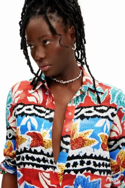 Vestidos E Macacões<Desigual Vestido comprido camiseiro étnico Stella Jean
