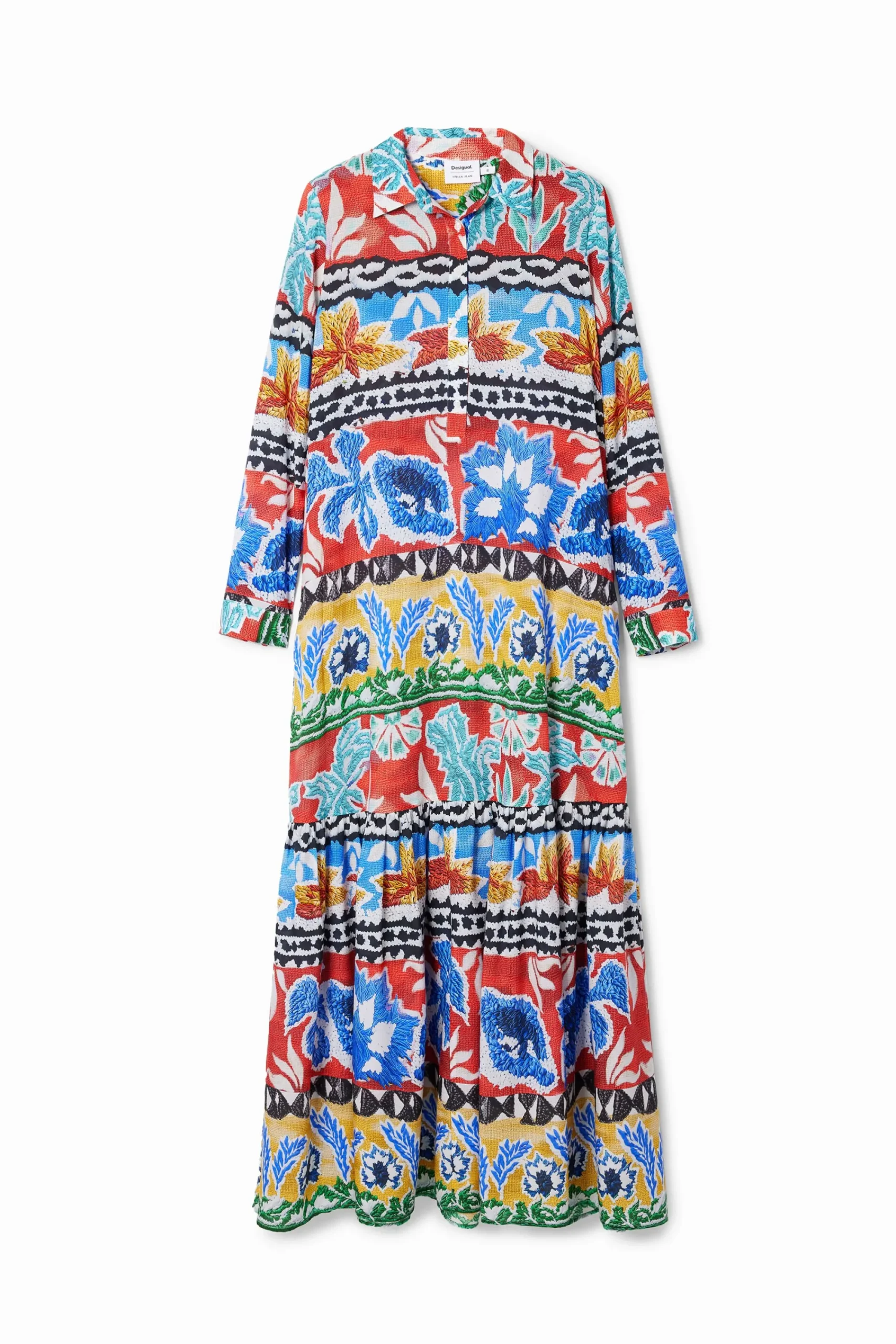 Vestidos E Macacões<Desigual Vestido comprido camiseiro étnico Stella Jean