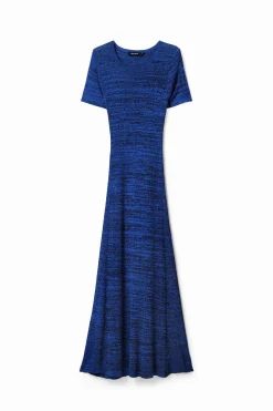 Vestidos E Macacões<Desigual Vestido comprido canelado mesclado
