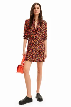Vestidos E Macacões<Desigual Vestido curto camiseiro flores