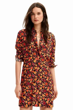 Vestidos E Macacões<Desigual Vestido curto camiseiro flores