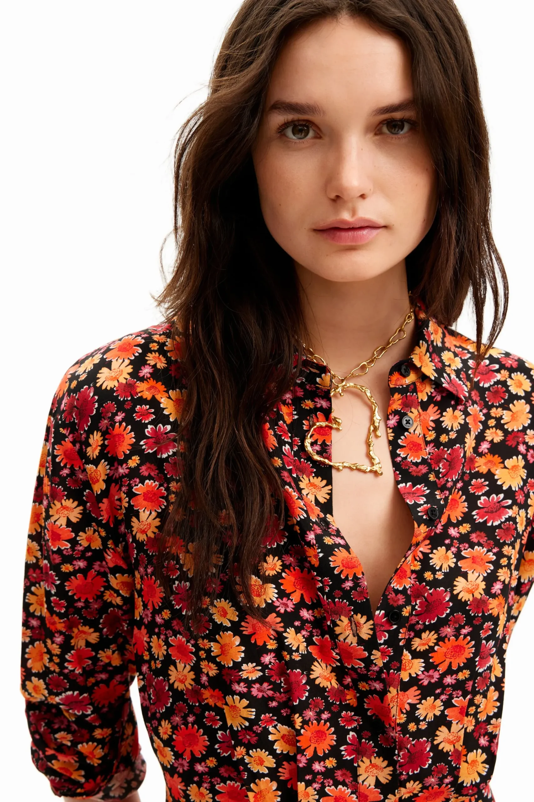 Vestidos E Macacões<Desigual Vestido curto camiseiro flores
