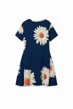 Vestidos<Desigual Vestido curto canelado margaridas
