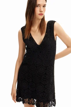 Vestidos E Macacões<Desigual Vestido curto de crochê
