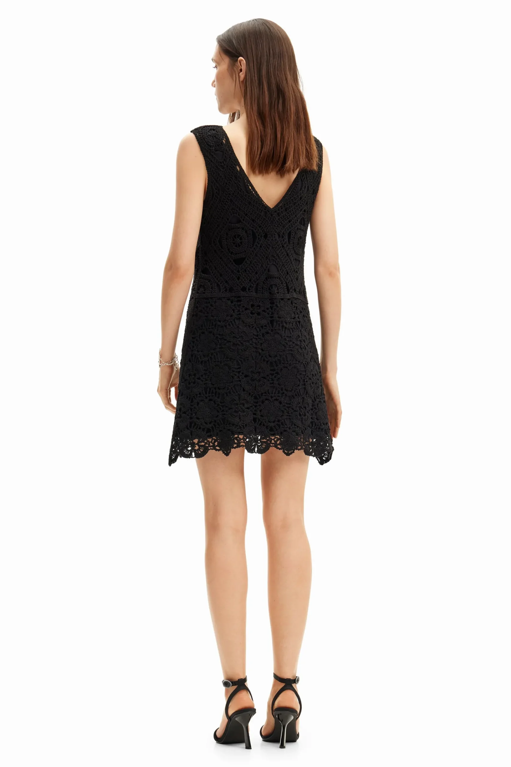 Vestidos E Macacões<Desigual Vestido curto de crochê