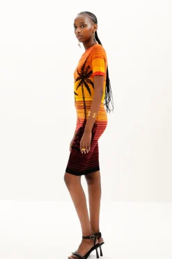 Vestidos E Macacões<Desigual Vestido curto malha palmeiras