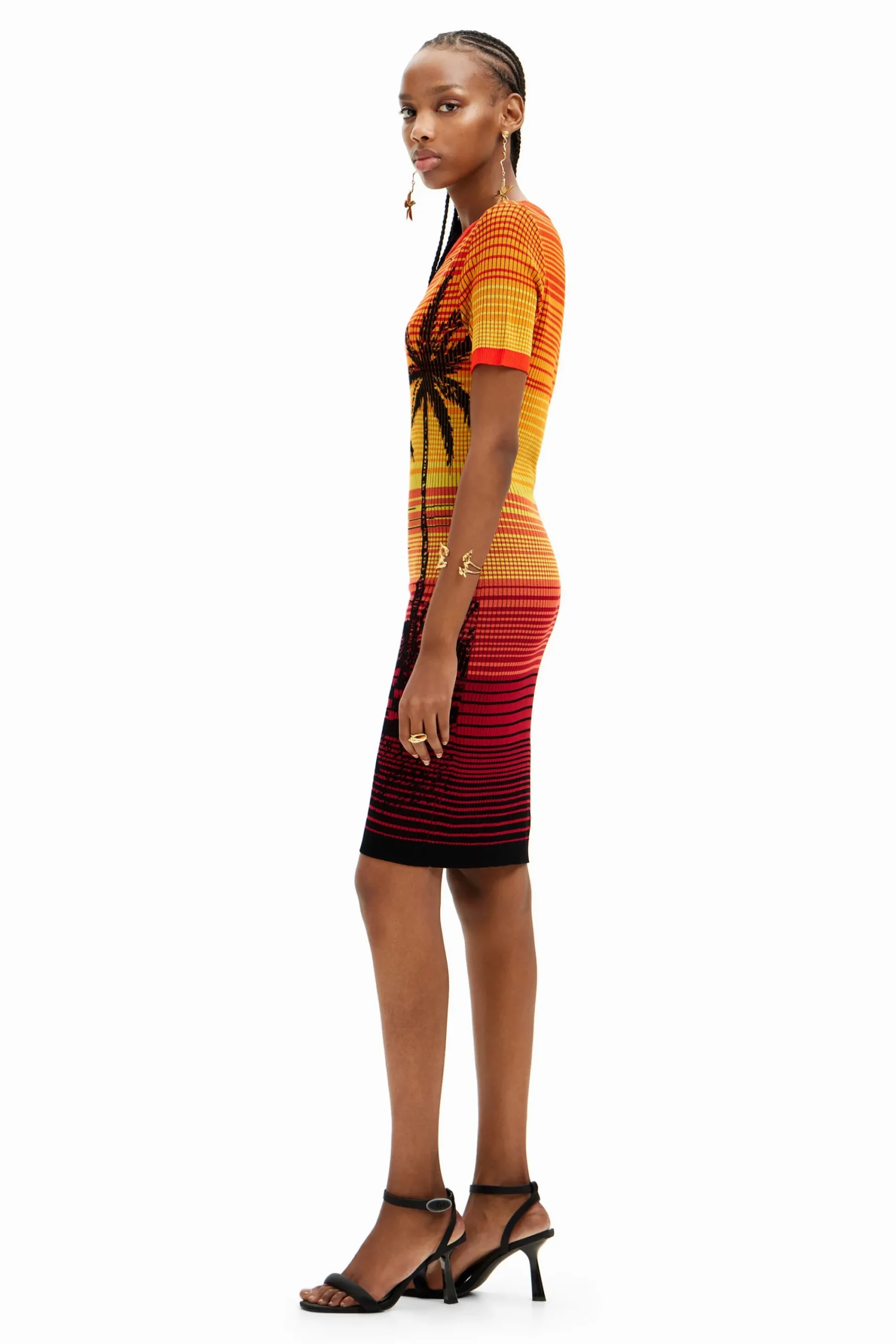 Vestidos E Macacões<Desigual Vestido curto malha palmeiras