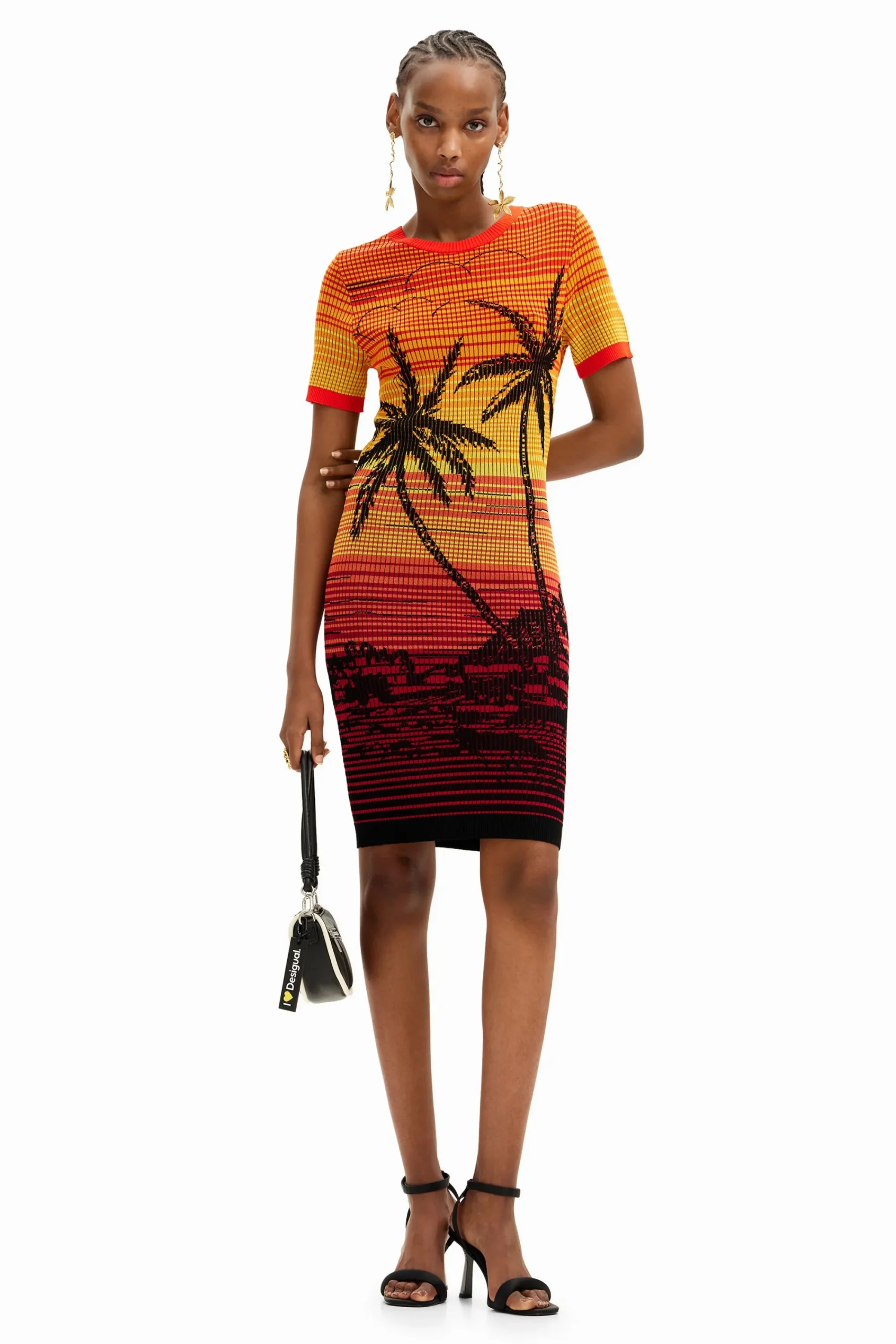 Vestidos E Macacões<Desigual Vestido curto malha palmeiras