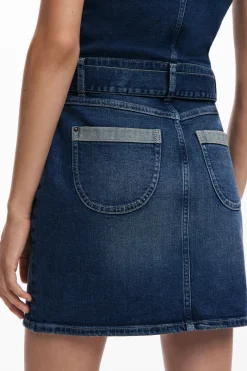 Vestidos E Macacões<Desigual Vestido de denim com cinto
