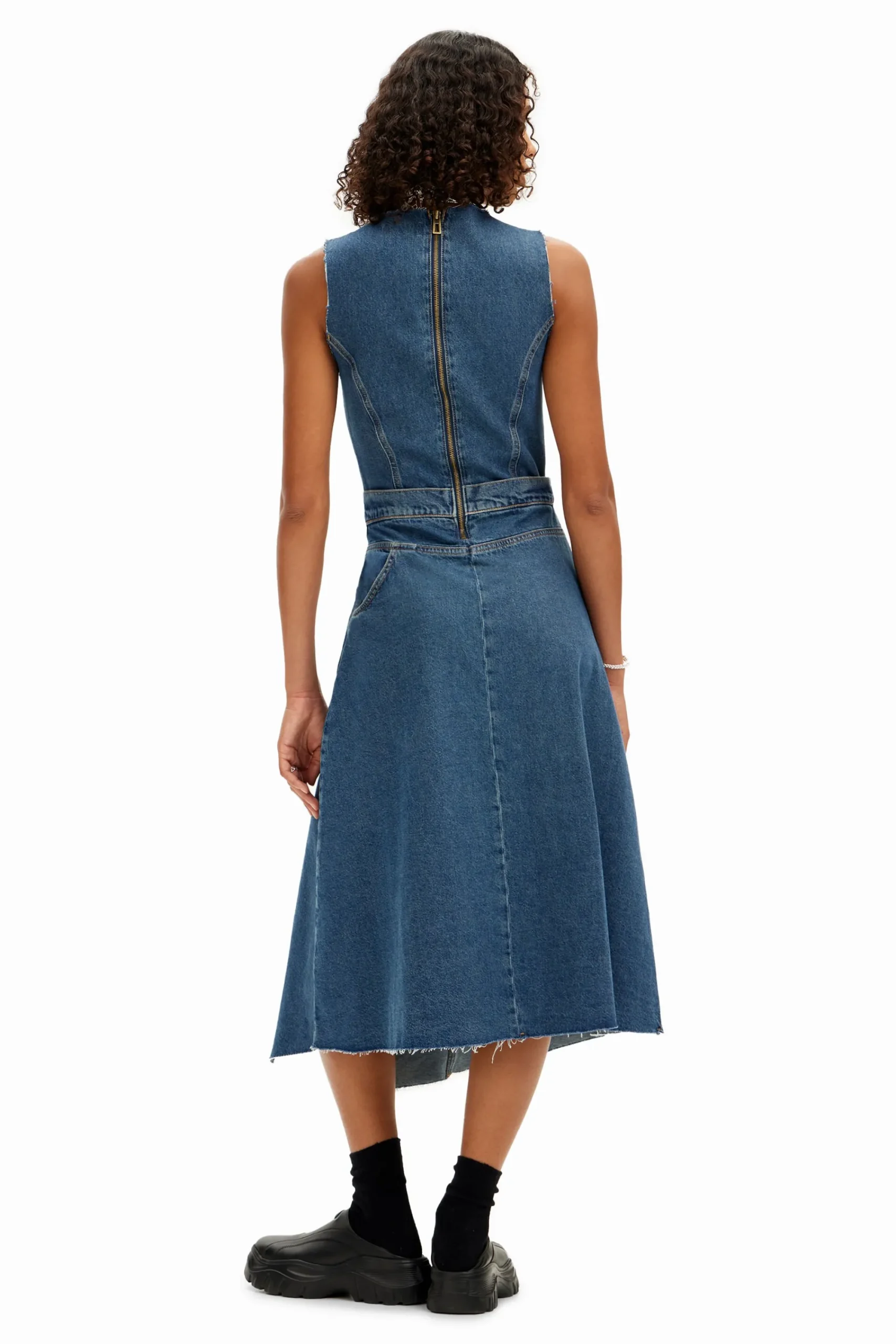 Vestidos E Macacões<Desigual Vestido de ganga sem mangas e cintura ajustável.