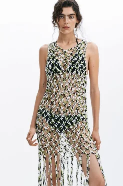 Vestidos E Macacões<Desigual Vestido de malha efeito rede