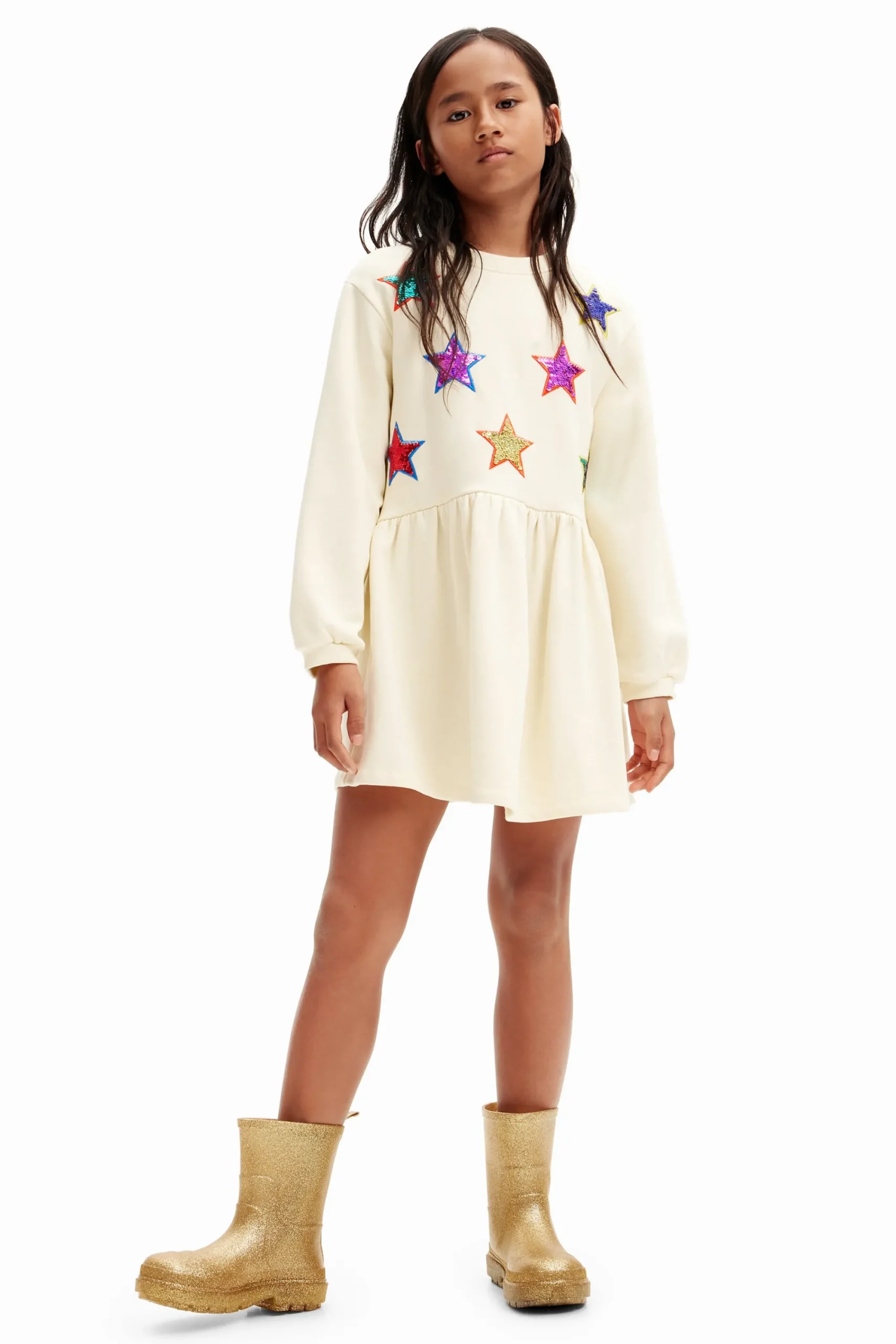 Vestidos<Desigual Vestido de moletom com estrelas