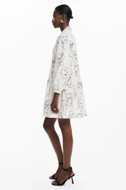 Vestidos E Macacões<Desigual Vestido de rostos