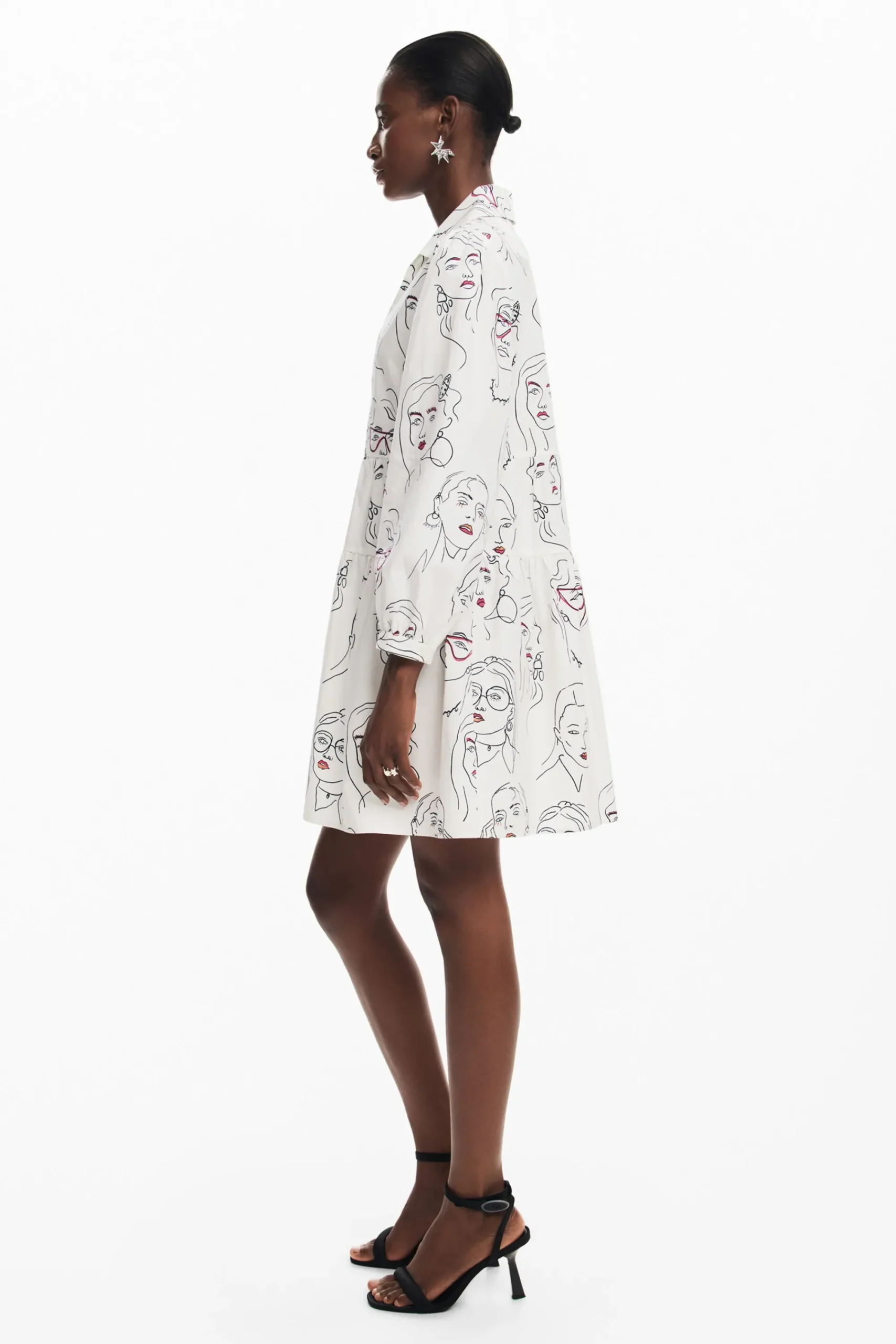 Vestidos E Macacões<Desigual Vestido de rostos
