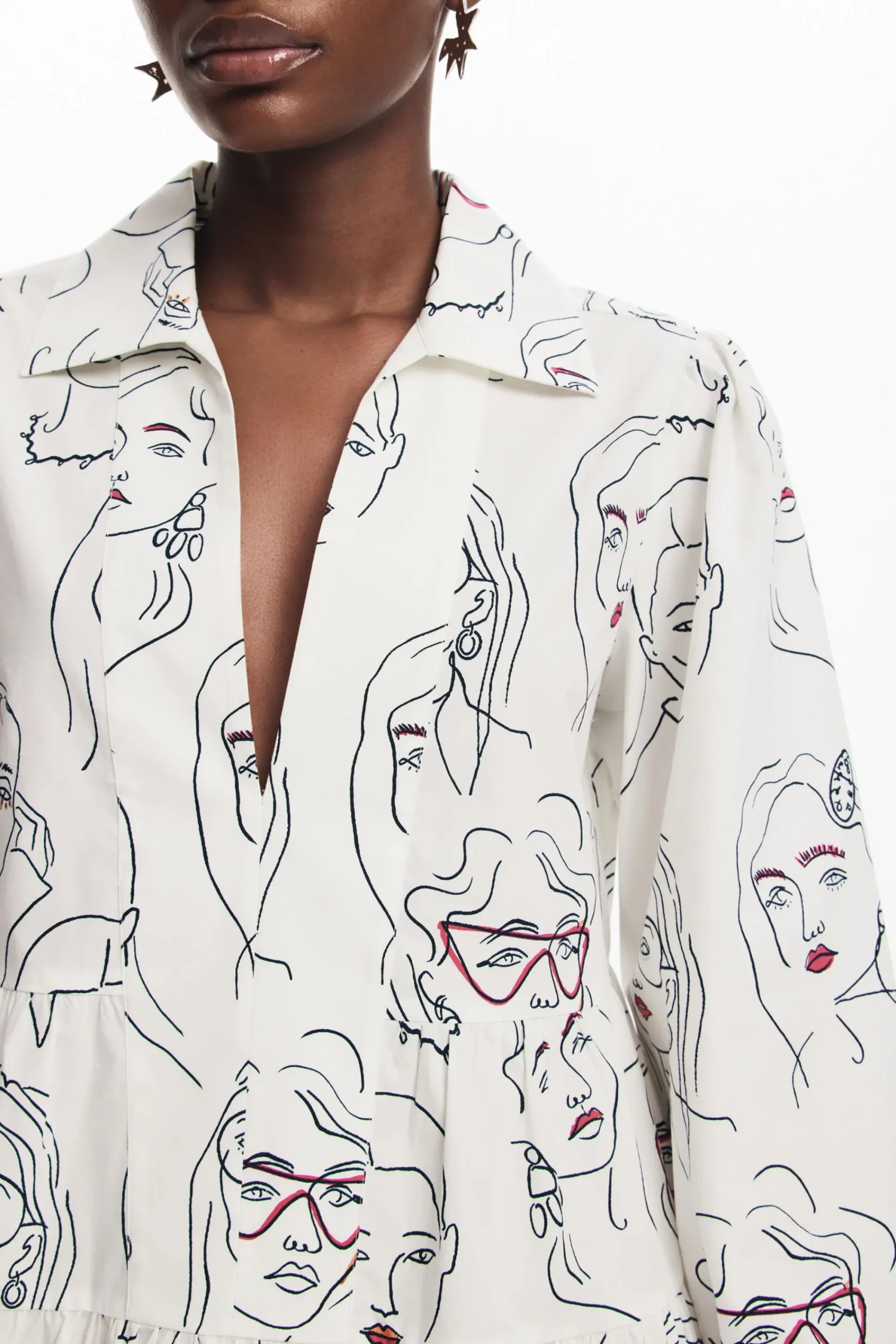 Vestidos E Macacões<Desigual Vestido de rostos