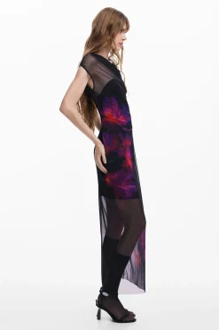 Vestidos E Macacões<Desigual Vestido de tul com flores
