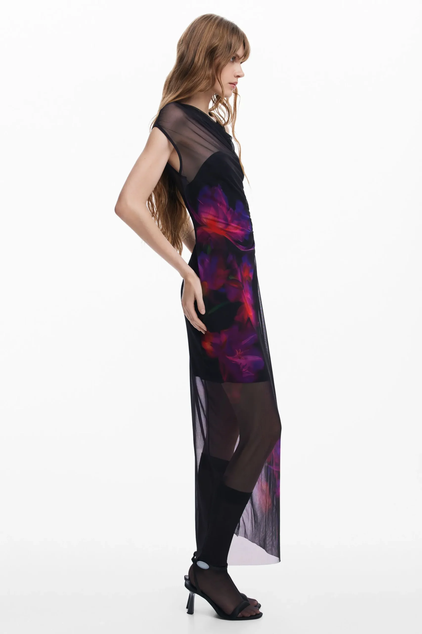 Vestidos E Macacões<Desigual Vestido de tul com flores
