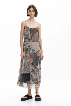 Vestidos E Macacões<Desigual Vestido de tul estampado