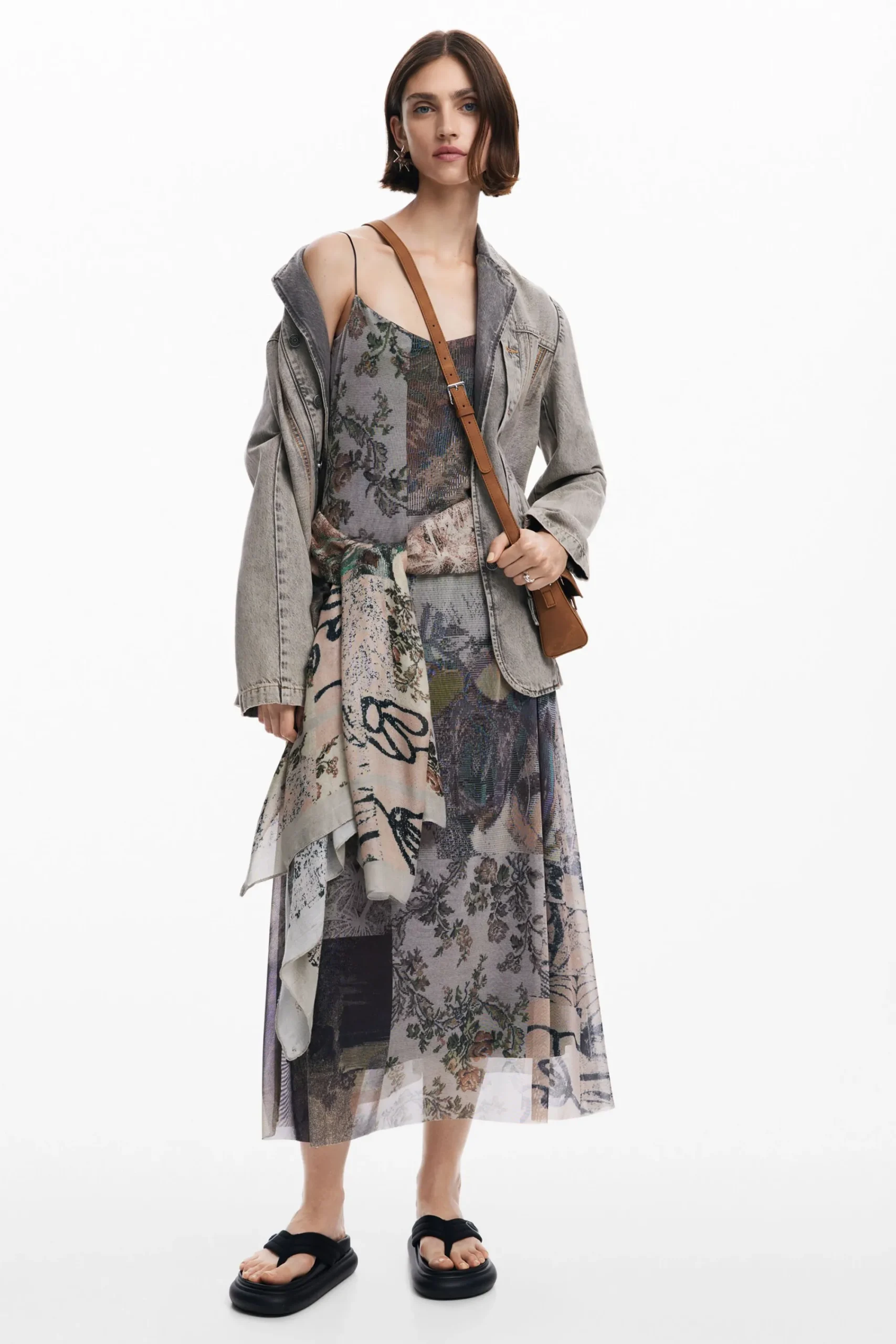 Vestidos E Macacões<Desigual Vestido de tul estampado