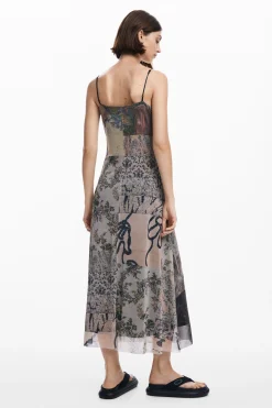 Vestidos E Macacões<Desigual Vestido de tul estampado