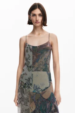 Vestidos E Macacões<Desigual Vestido de tul estampado