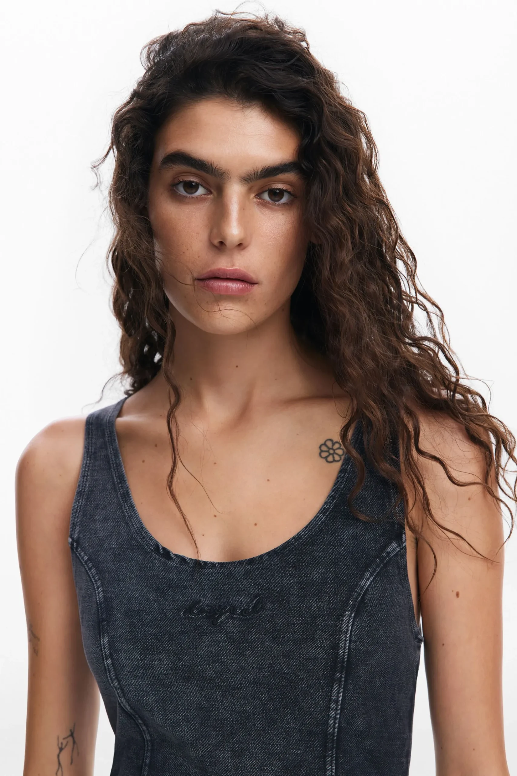 Vestidos E Macacões<Desigual Vestido denim com efeito lavado