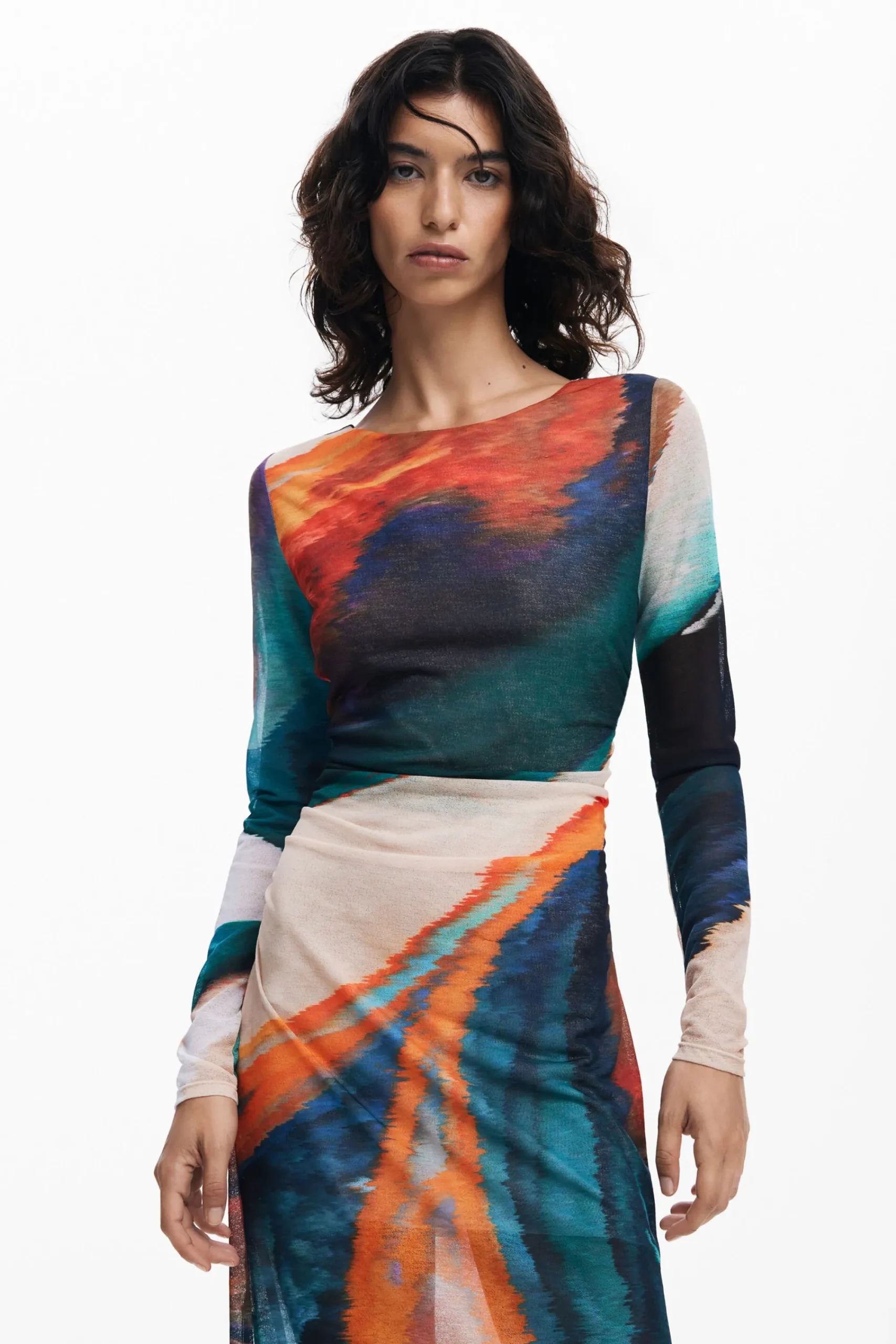 Vestidos E Macacões<Desigual Vestido estampado