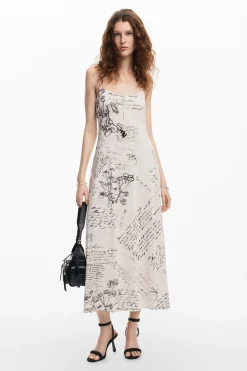 Vestidos E Macacões<Desigual Vestido estampado jornalístico